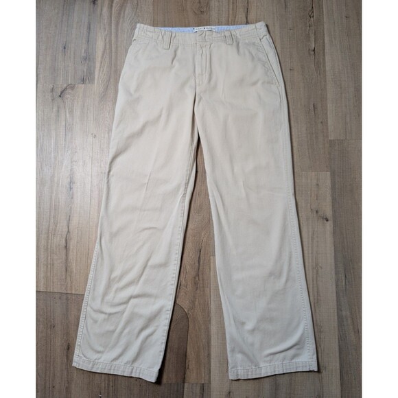 Tommy Hilfiger Size 8 Chino Khaki Pants Cotton Straight Leg Beige Casual Chic - Picture 2 of 10